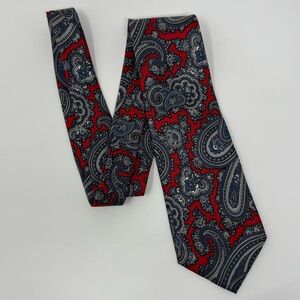 Vintage Bert Pulitzer Paisley Silk Neck Tie, preppy, classic, retro, work office
